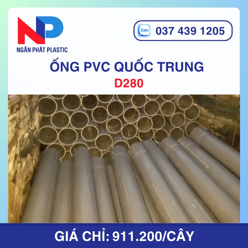 Ống Nhựa D280 Quốc Trung